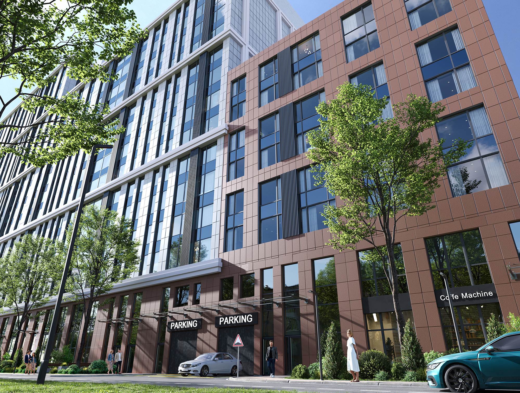 Luxury villa exterior 3D visualization