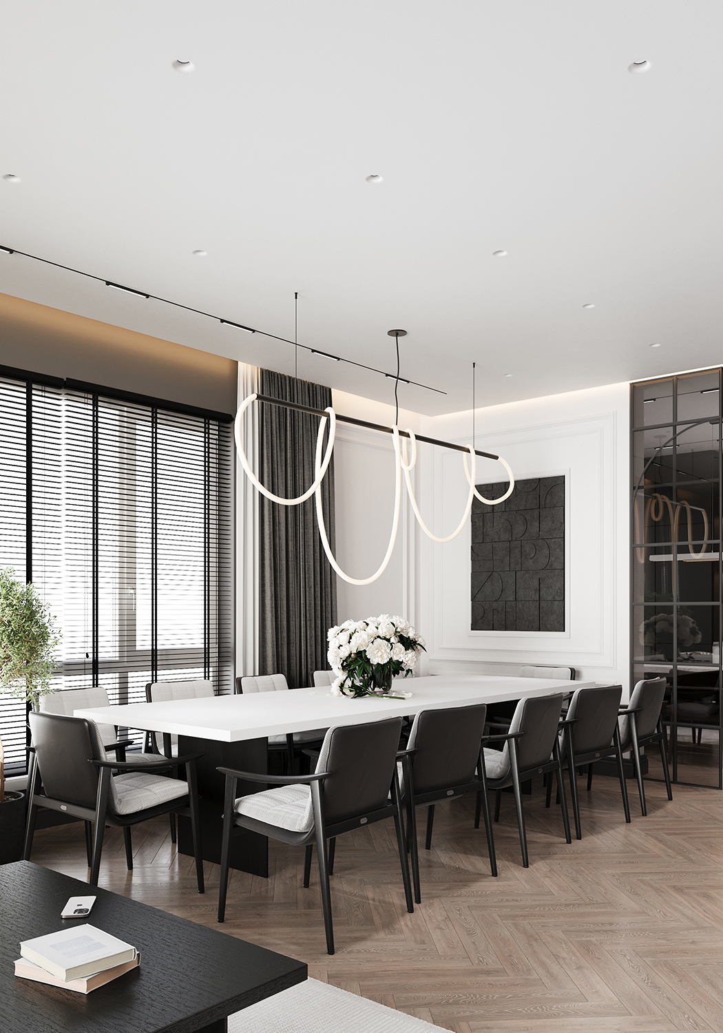 Modern retail space architectural CGI