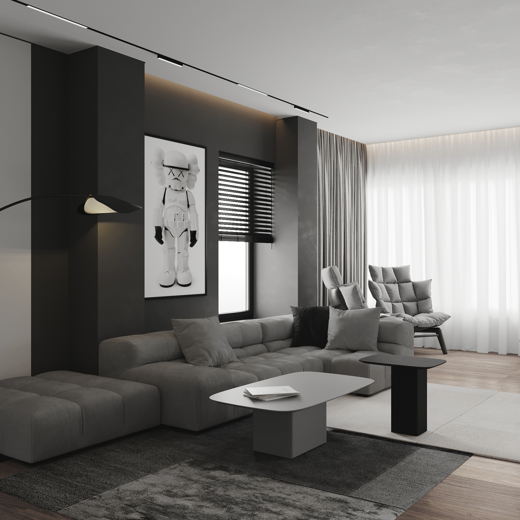 Modern office interior architectural CGI